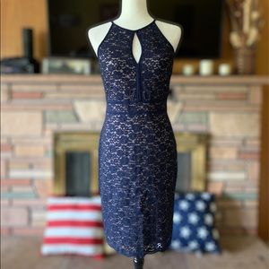 New Nightway Lace keyhole Sequined Dress size 10